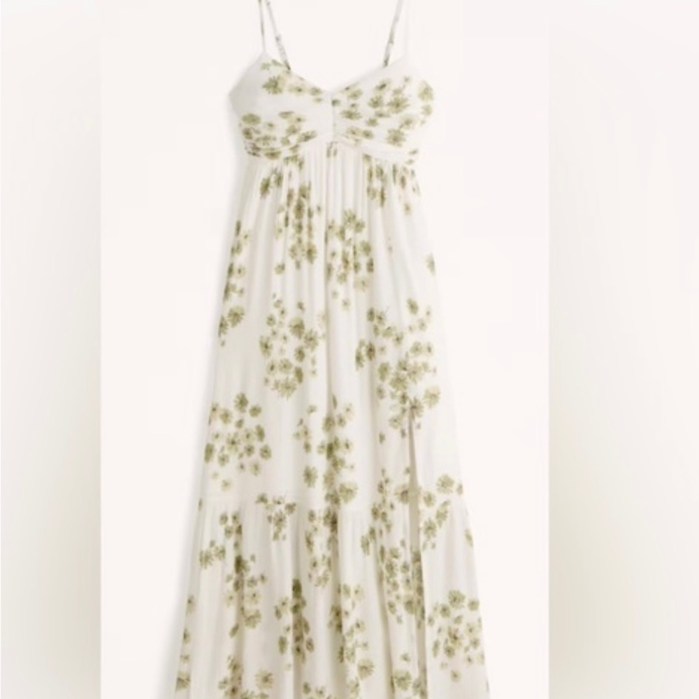 Abercrombie Ruched Babydoll Maxi Dress
